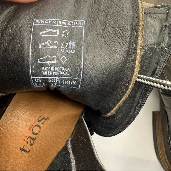 Taos Ringer Boots Women’s Size 6-6.5 Leather Combat Hiking Outdoors Lined - Picture 4 of 12